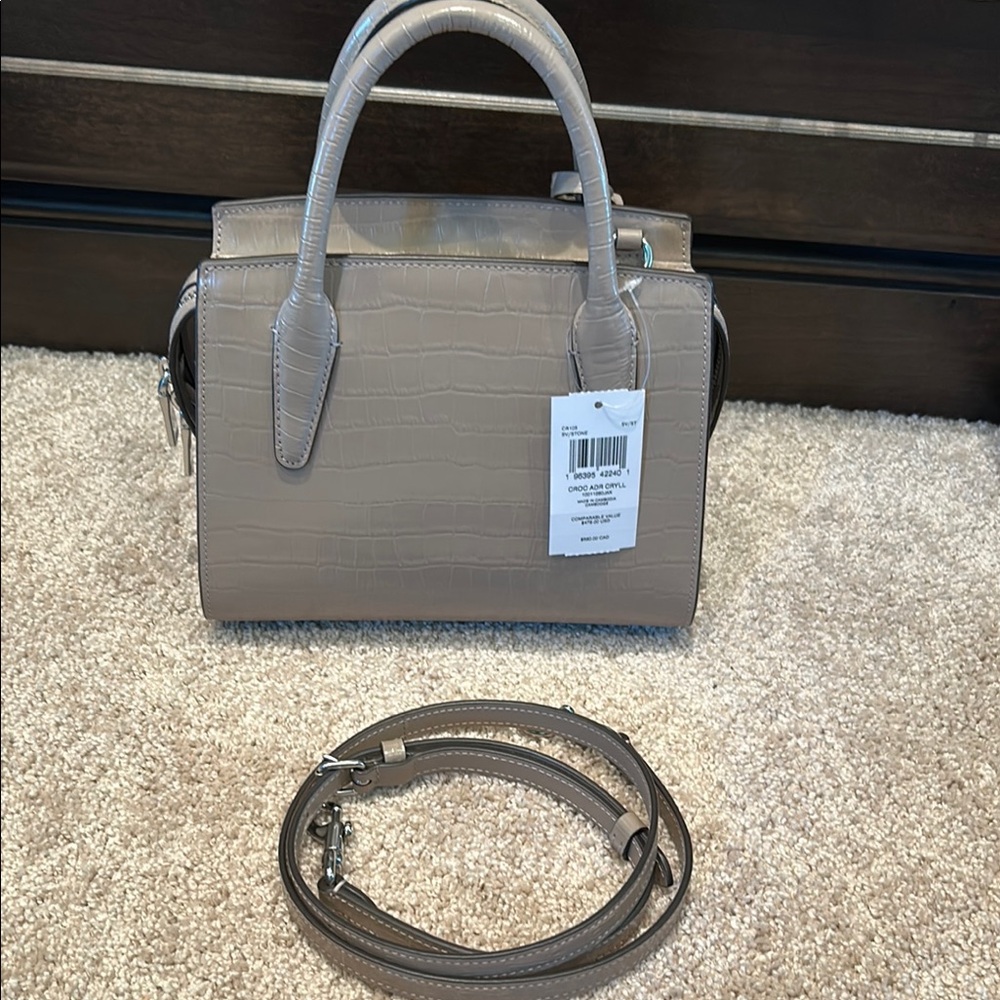 Coach Gray Satchel Bag with Signature Hardware - Picture 3 of 7